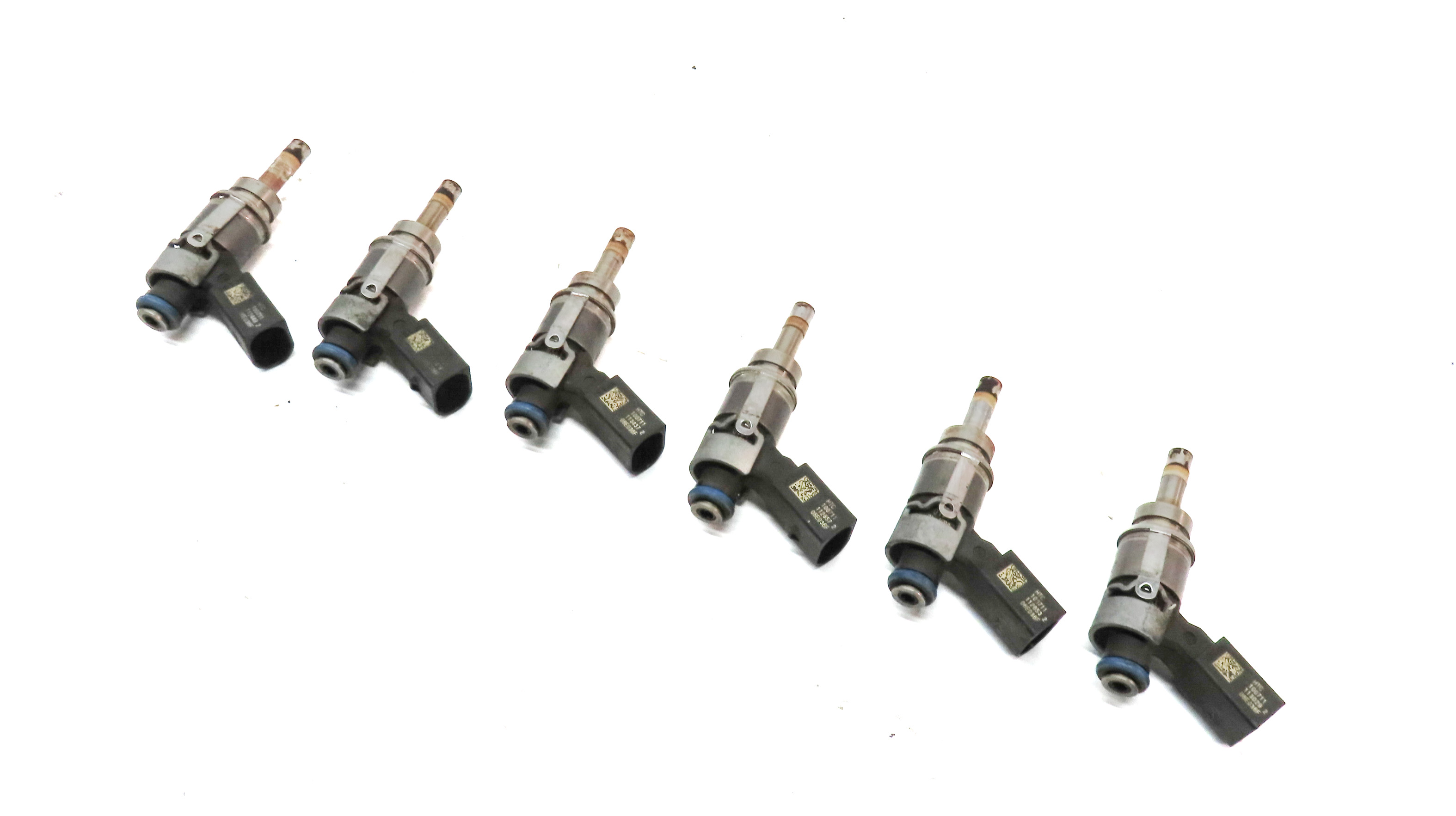 08-12 AUDI A4 A5 A6 Q5 (B8 8K 8T 8R C7) 3.2L V6 FSI ENGINE FUEL INJECTOR SET 6 — exact item pictured